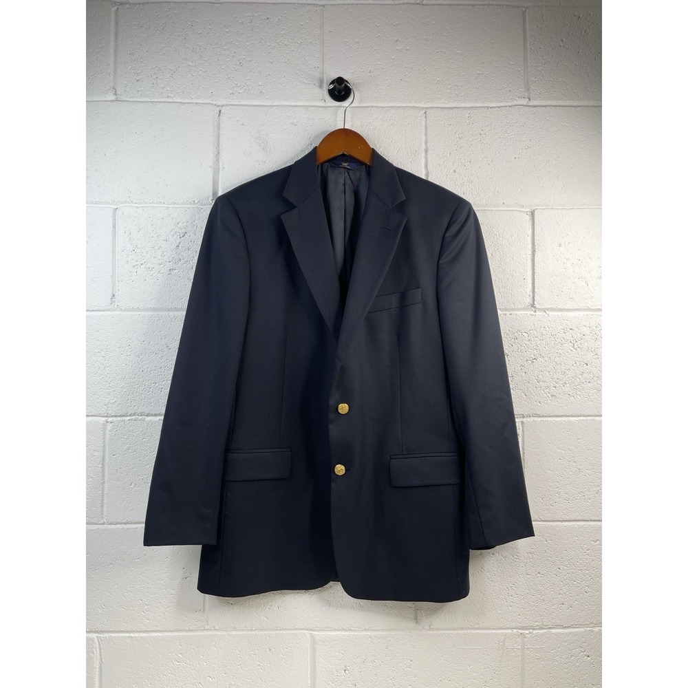 Brooks Brothers Blazer 41SR Navy Excellent Condition Golden Fleece Button Jacket
